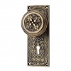 "Carshena" Brass Door Knob with Plate